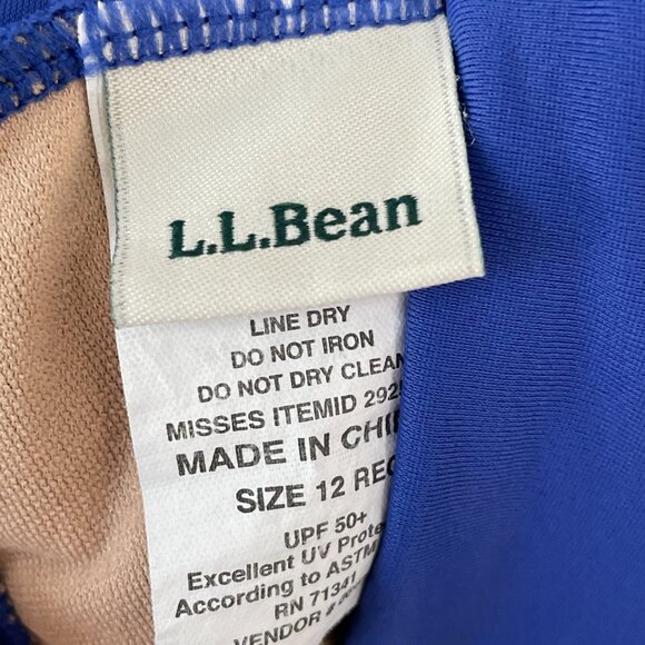 LL Bean Womens 12 UPF 50+ Lined Shorts Blue Athletic Active Outdoors - Picture 5 of 7